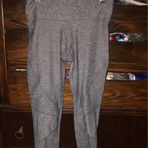 PINK Gray leggings with mesh